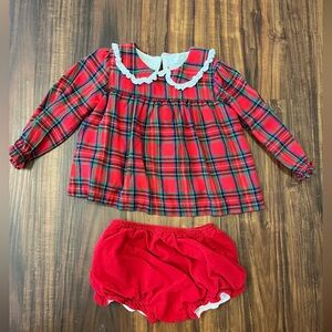 Cecil and Lou Christmas Top and Bloomers 3T